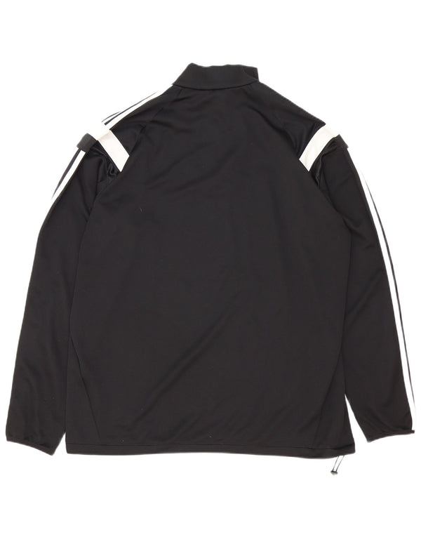 Adidas Herren Climacool Pullover-Trainingsanzug mit Reißverschluss, XL, Schwarz, Farbblock