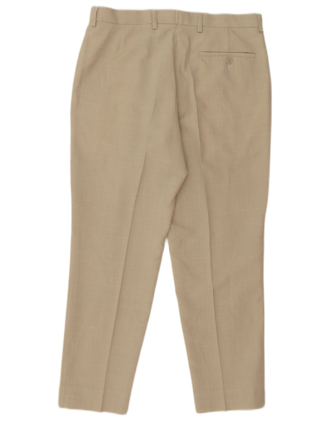 Gerade Herren-Anzughose von Marks & Spencer, W34, L28, Beige, Polyester