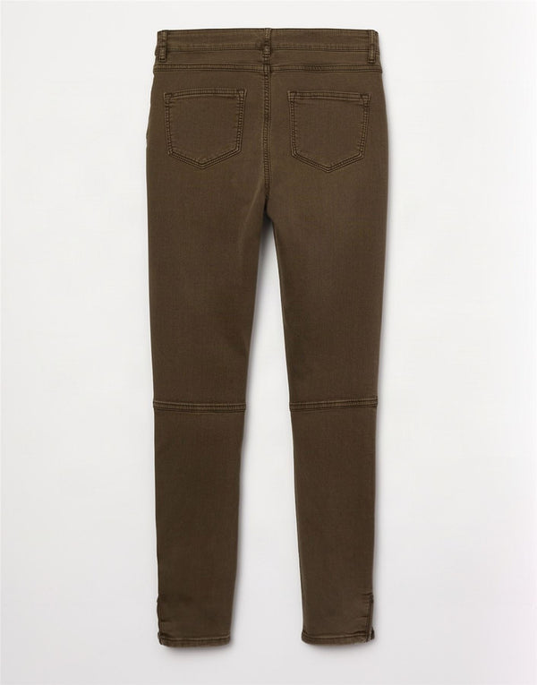 Zara Damen Skinny Jeans EU 38 Small W28 L27 Khaki Lyocell
