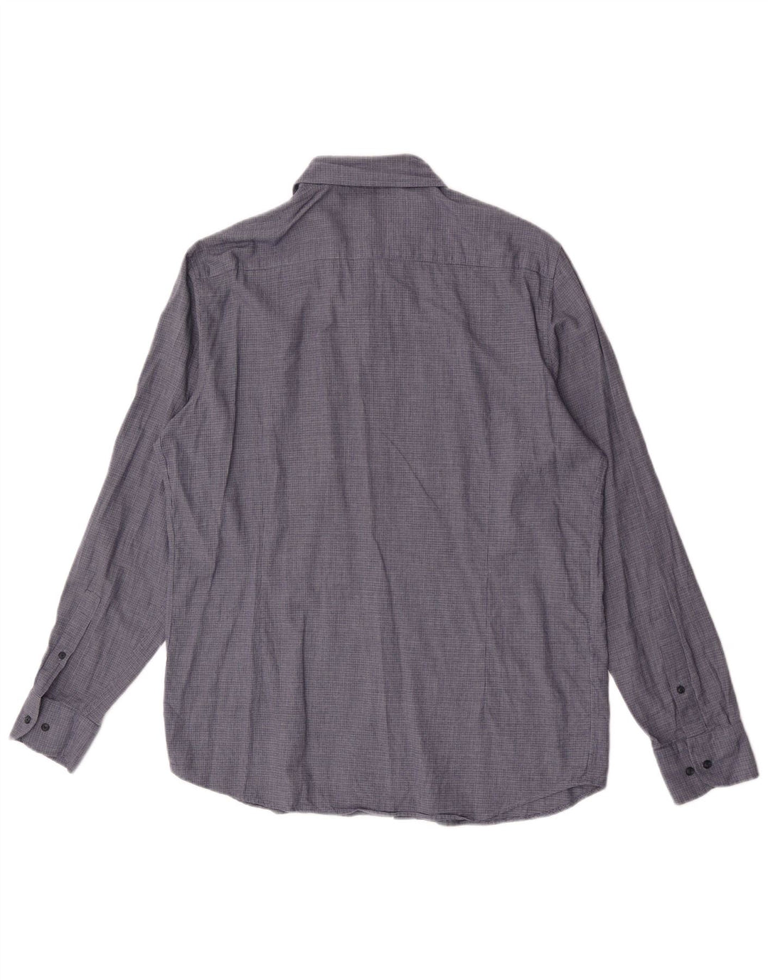 Massimo Dutti Herrenhemd XL, blau kariert, Baumwolle