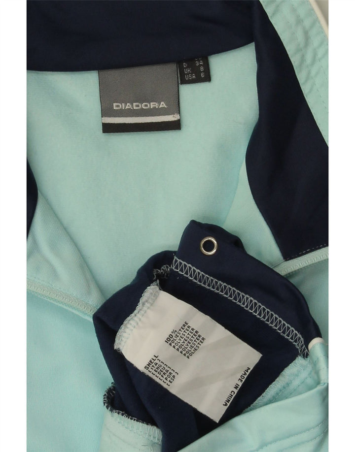 DIADORA Damen-Trainingsanzug-Oberteil, übergroß, Jacke, Größe S, Größe S, Blau, Farbblock