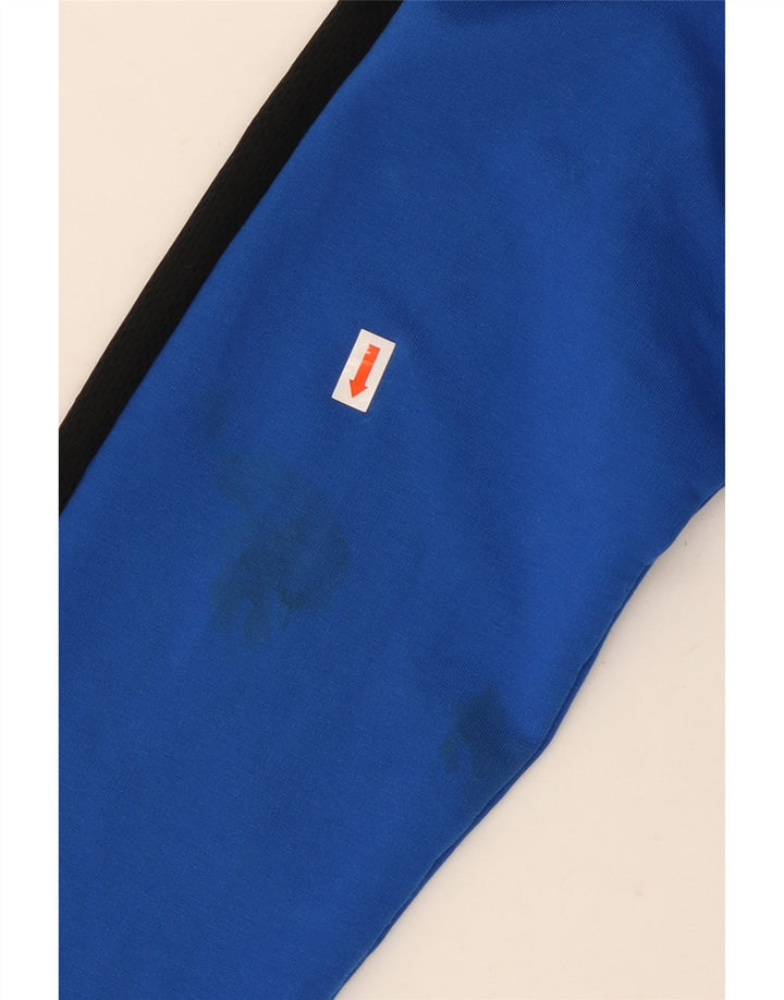 PUMA Herren-Sweatshirt mit Reißverschluss am Hals, Mittelblau, Farbblock