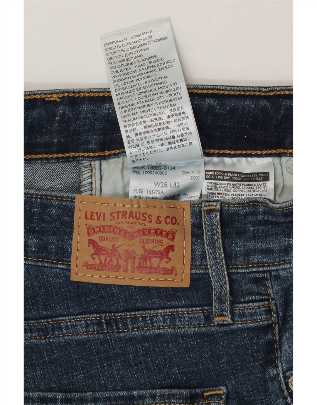 Levi's Damen Skinny Jeans W28 L32 Blaue Baumwolle