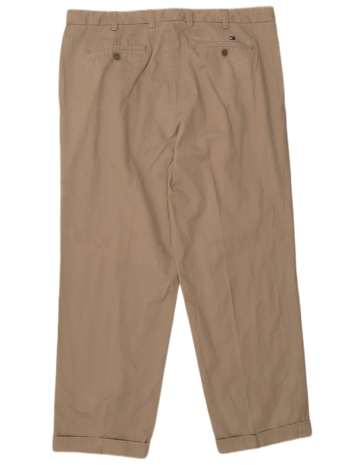 TOMMY HILFIGER Herren Chinohose mit Pegged, W42, L32, beige Baumwolle
