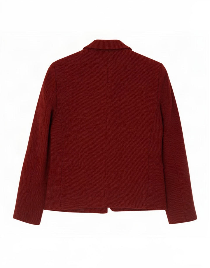Marks & Spencer Damen Petite 4-Knopf-Blazer-Jacke, UK 10, Klein, Burgunderrot