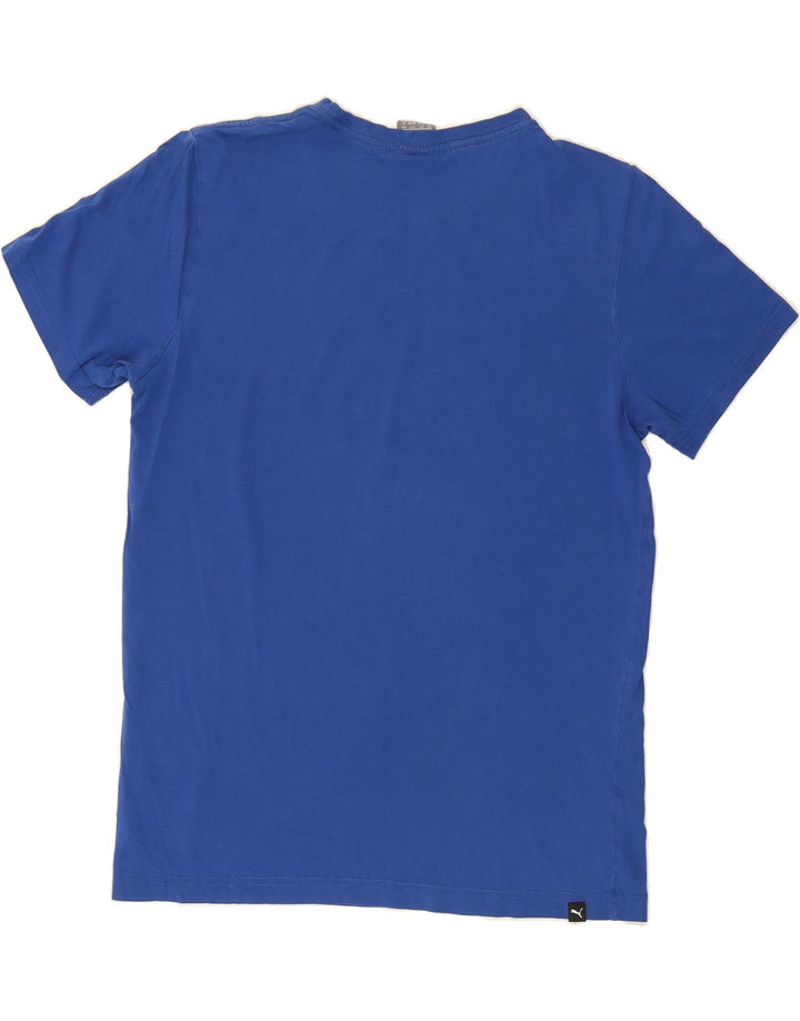 PUMA Mens Graphic T-Shirt Top Medium Blue Vintage Puma and Second-Hand Puma from Messina Hembry 