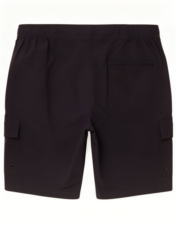 Marks & Spencer Herren-Cargoshorts, Größe L, W34, schwarzes Polyamid