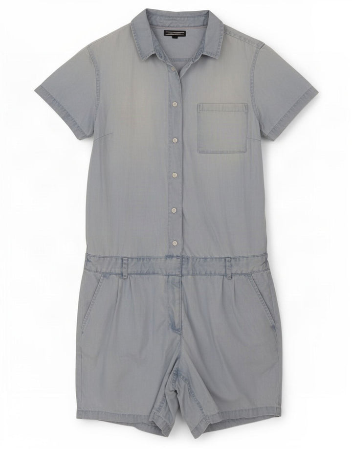 Tommy Hilfiger Damen Playsuit US 8 Mittelblaue Baumwolle