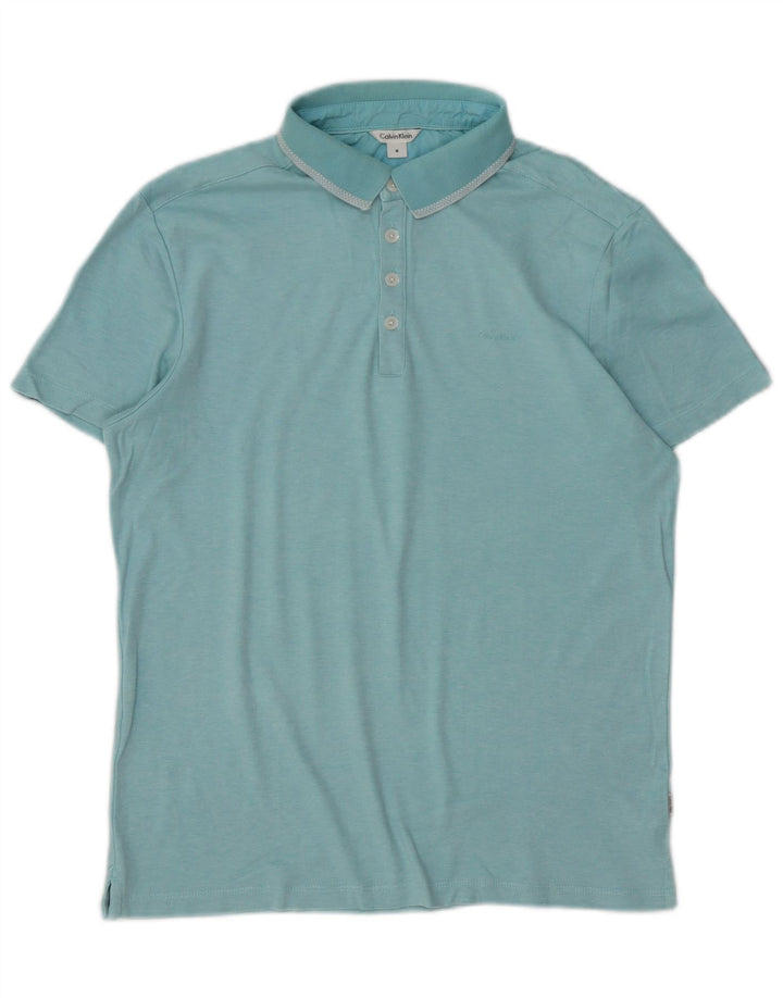 CALVIN KLEIN Herren Poloshirt Small Blau Baumwolle