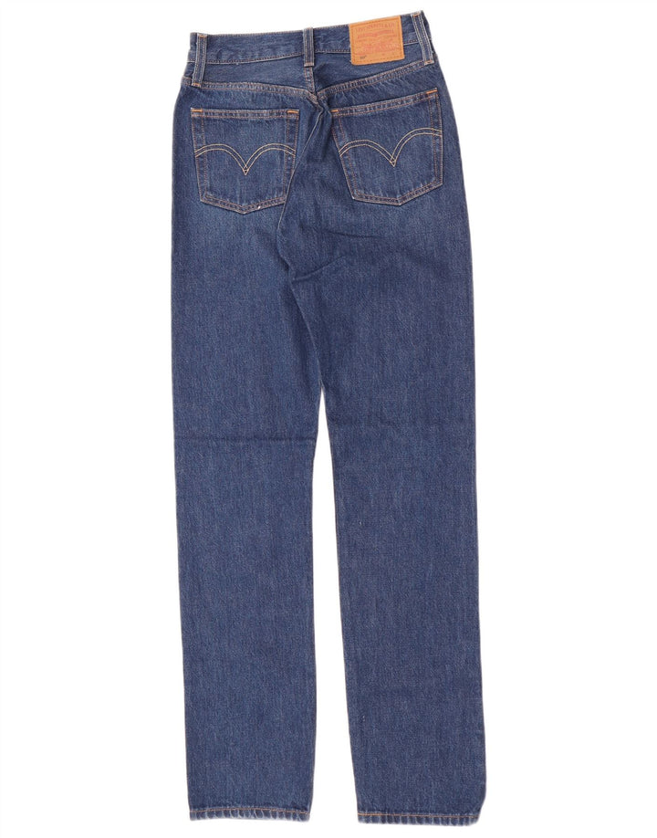 Levi's Damen 501 Straight Jeans W23 L32 Blaue Baumwolle