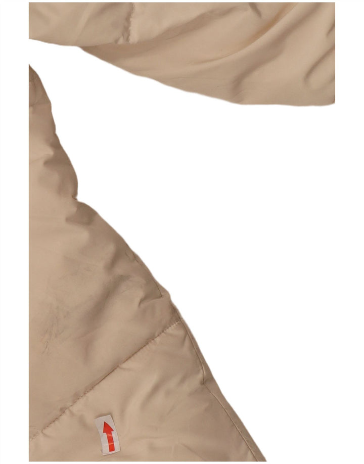 Zara Wattierte Jacke mit Kapuze für Mädchen, 11–12 Jahre, beige, Polyester
