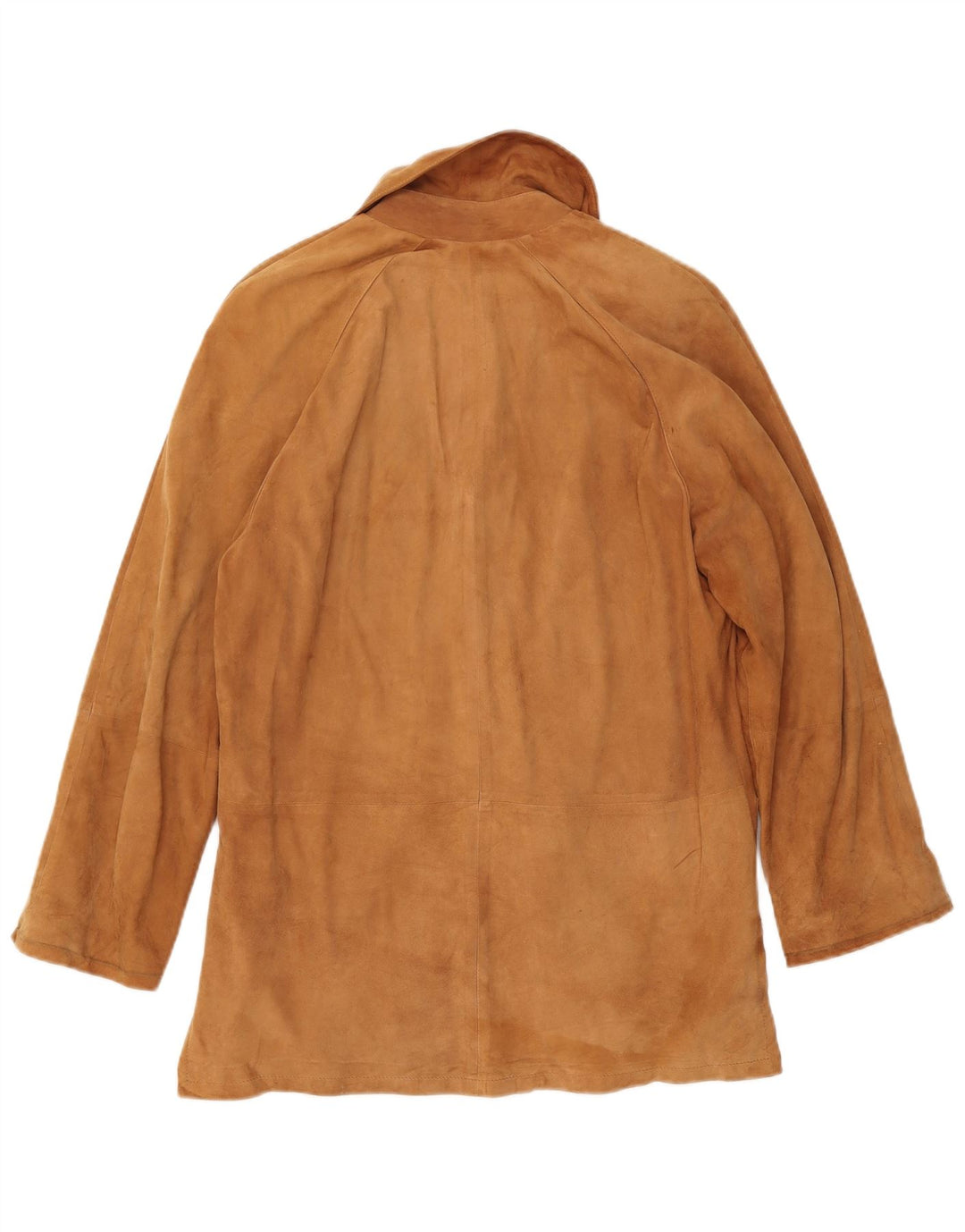 VINTAGE Damen Wildlederjacke IT 42 Mittelbeiges Leder