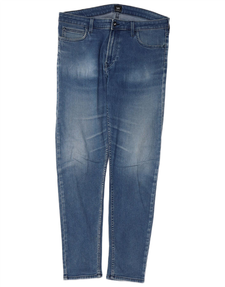 Lee Damen Malone Skinny Jeans W34 L32 Blaue Baumwolle