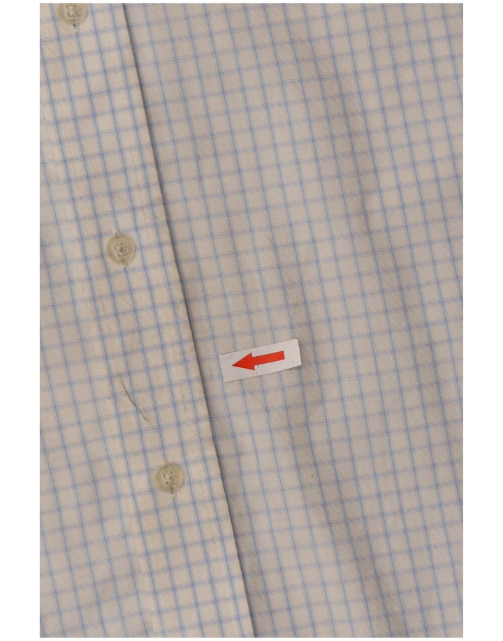 Pierre Cardin Herrenhemd Größe 41 16 Große blau karierte Baumwolle