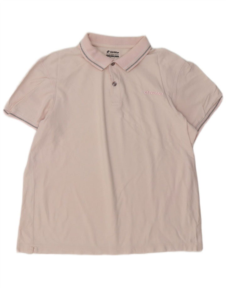 Lotto Herren-Poloshirt, groß, rosa, Baumwolle