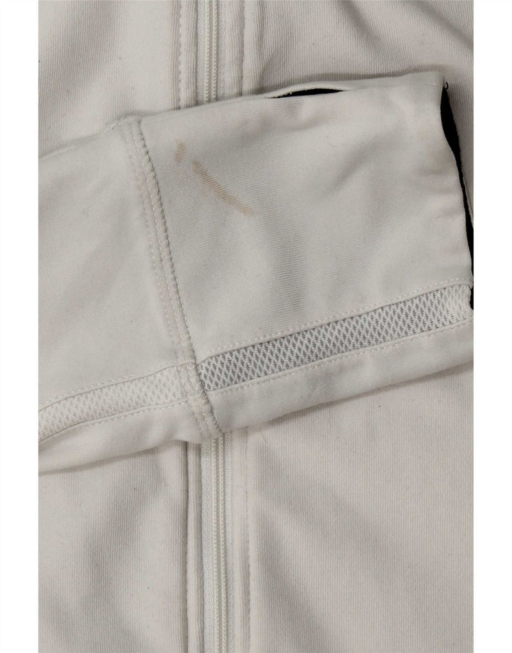Nike Damen Dri Fit Trainingsanzug Top Jacke UK 14/16 Large Weiß