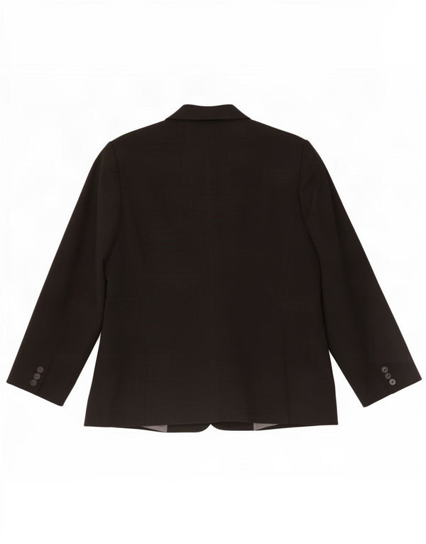Zara Womens 4 Button Blazer Jacket EU 46 2XL Black Polyester