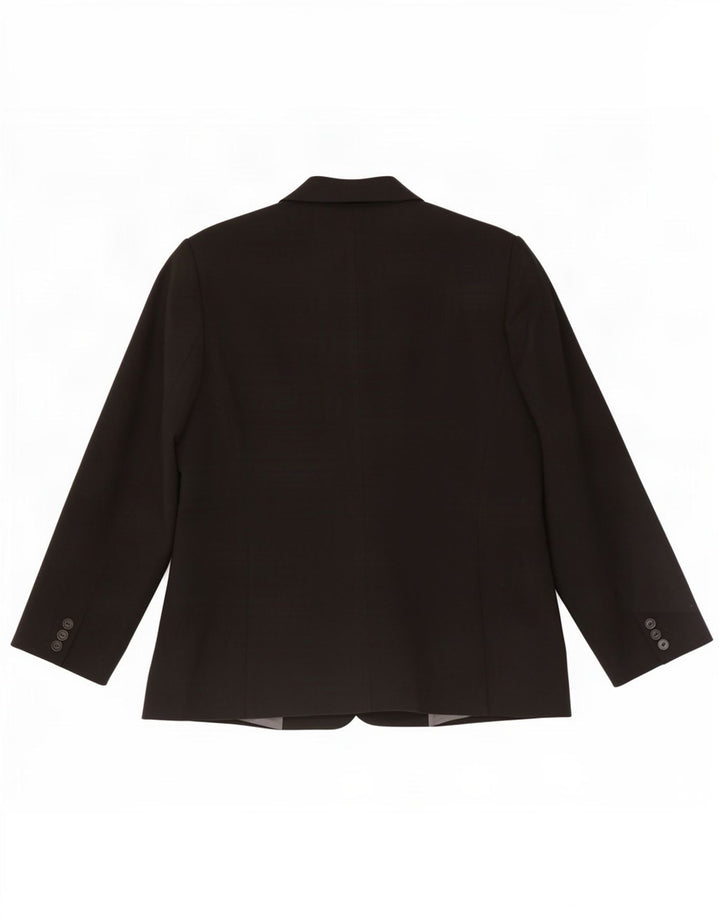 Zara Damen 4-Knopf-Blazerjacke EU 46 2XL Schwarz Polyester