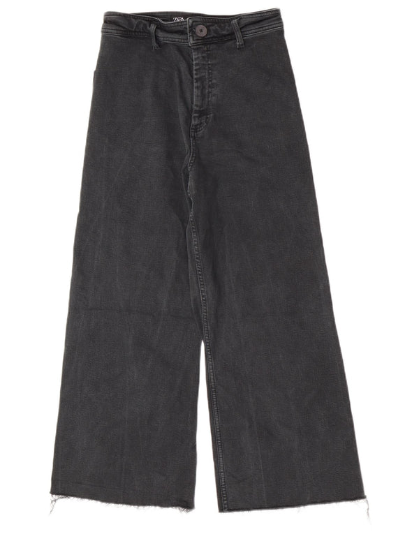 Zara Damen The Marine High Rise Straight Jeans EU 38 Small W28 L24 Grau