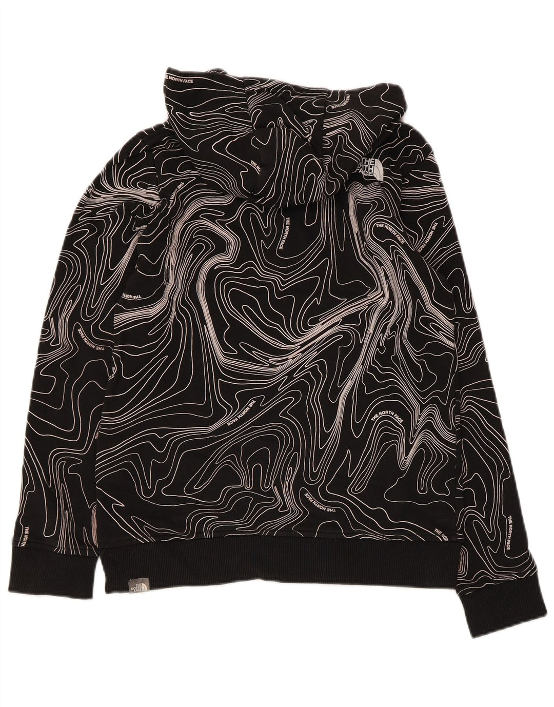 The North Face Jungen-Kapuzenpullover mit abstraktem Muster, 11–12 Jahre, Größe L, Schwarz
