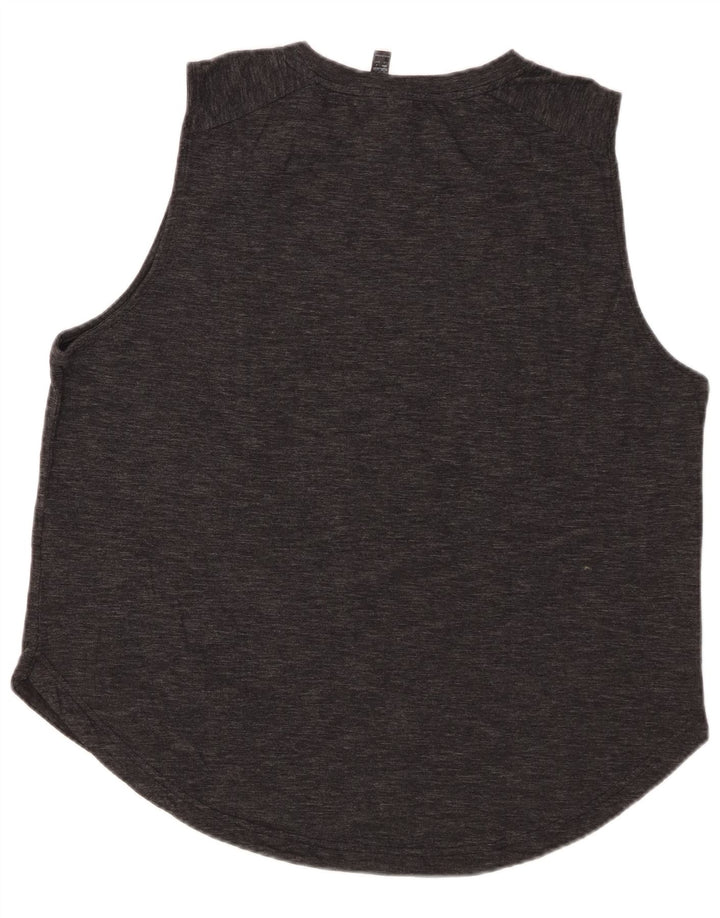 ADIDAS Damen Graphic Vest Top UK 16/18 Large Grau meliert