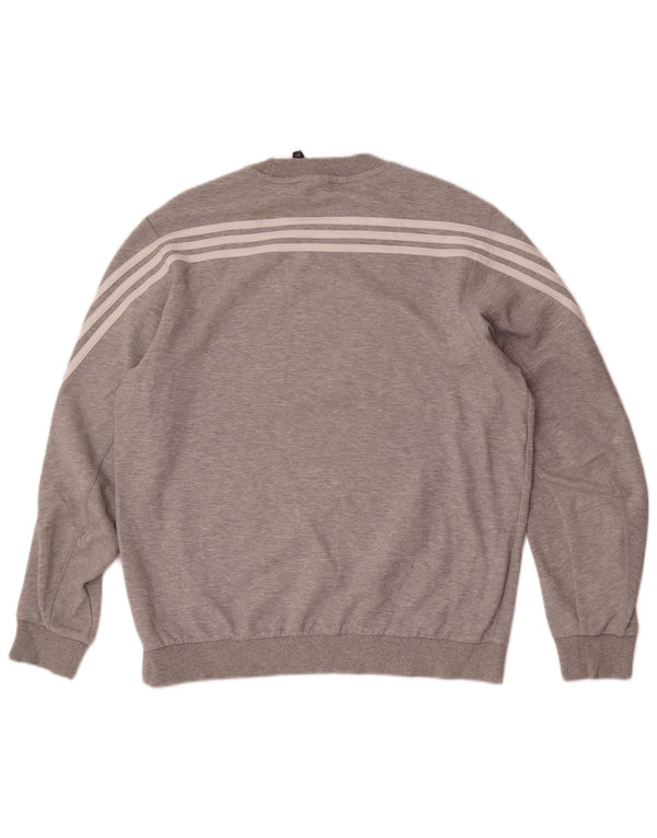 Adidas Herren Washington Huskies Graphic Sweatshirt Pullover Große graue Baumwolle