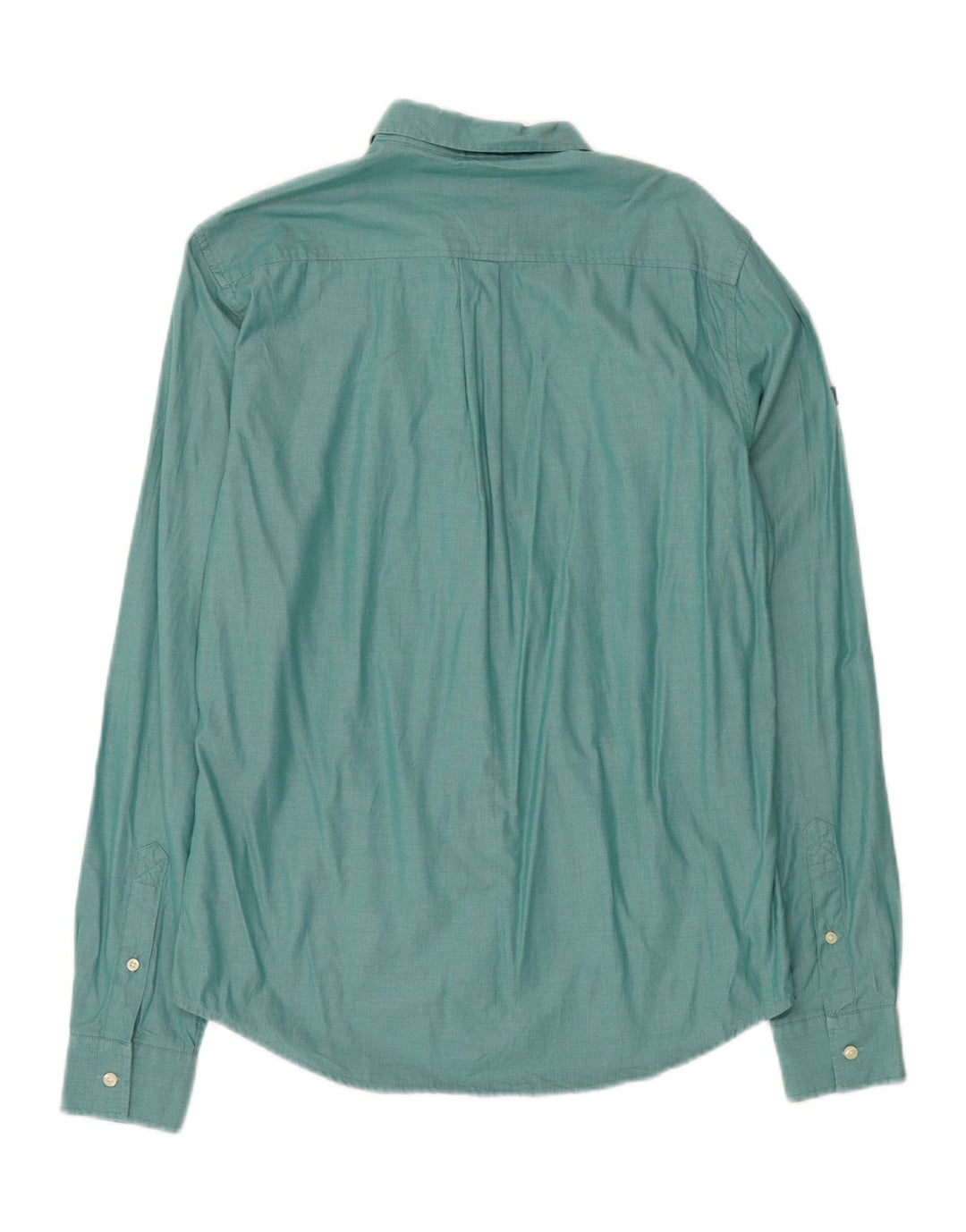 SUPERDRY Herren-Hemd in normaler Passform, Größe S, grüne Baumwolle