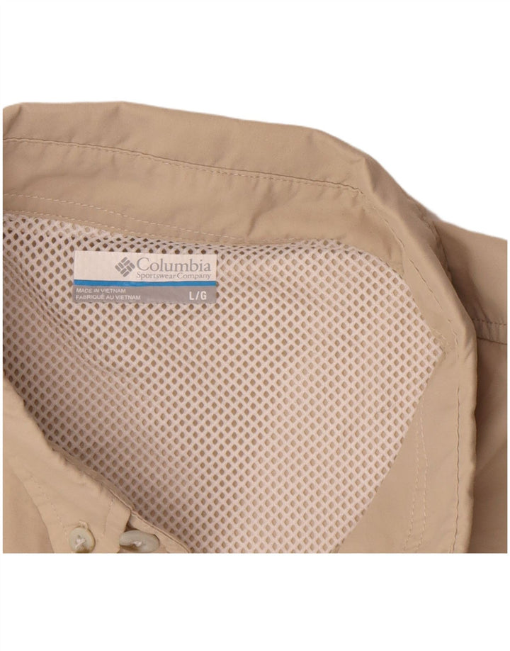 Columbia Herren-Hemd, groß, beige, Polyester