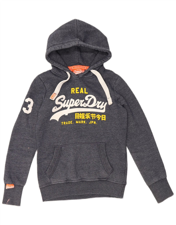 Superdry Herren-Kapuzenpullover mit Grafik, Größe S, Blau, Baumwolle