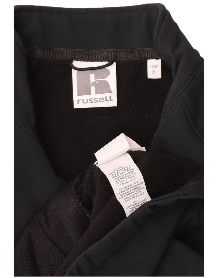 Russell Athletic Damen-Windbreakerjacke mit Grafik, UK 18, XL, Schwarz, Polyester