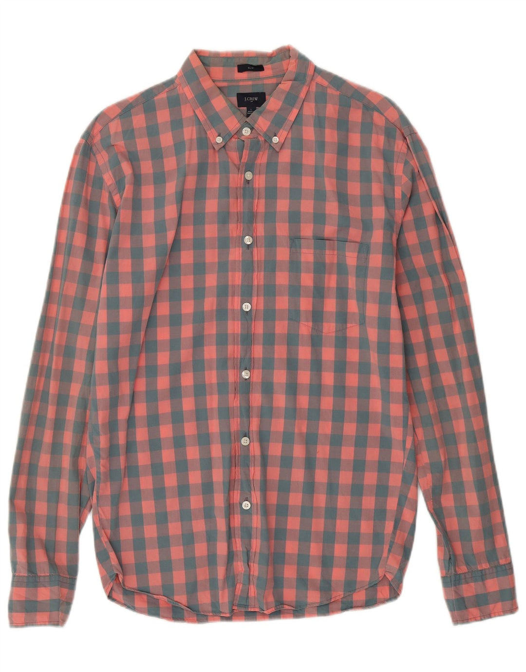 J. Crew Slim-Hemd für Herren, groß, rosa Gingham