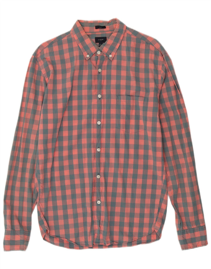 J. Crew Slim-Hemd für Herren, groß, rosa Gingham