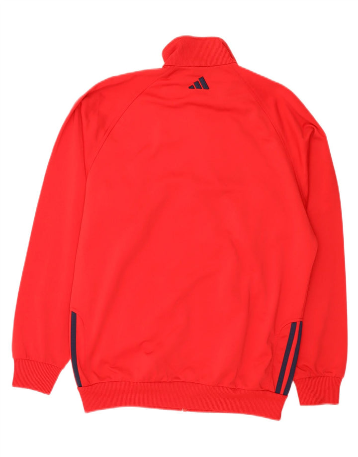 Adidas Jungen Trainingsanzug Top Jacke 15-16 Jahre Rot Polyester