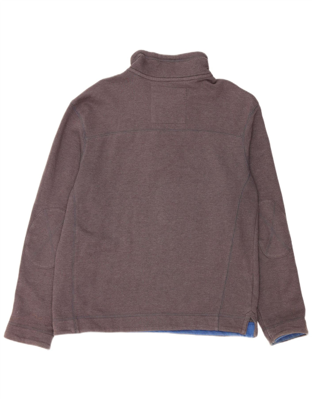 Weird Fish Herren-Sweatshirt mit Reißverschluss am Hals, mittelgraue Baumwolle
