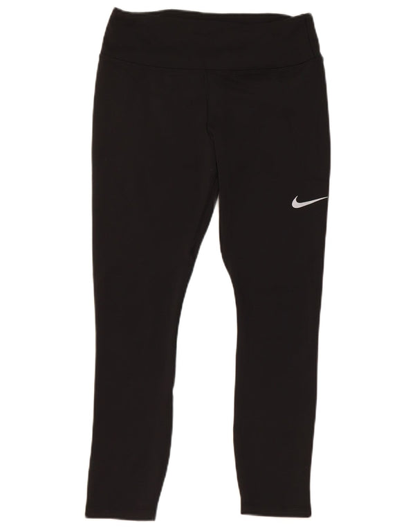 Nike Damen Dri Fit Crop Leggings UK 10 Small Schwarz Polyester