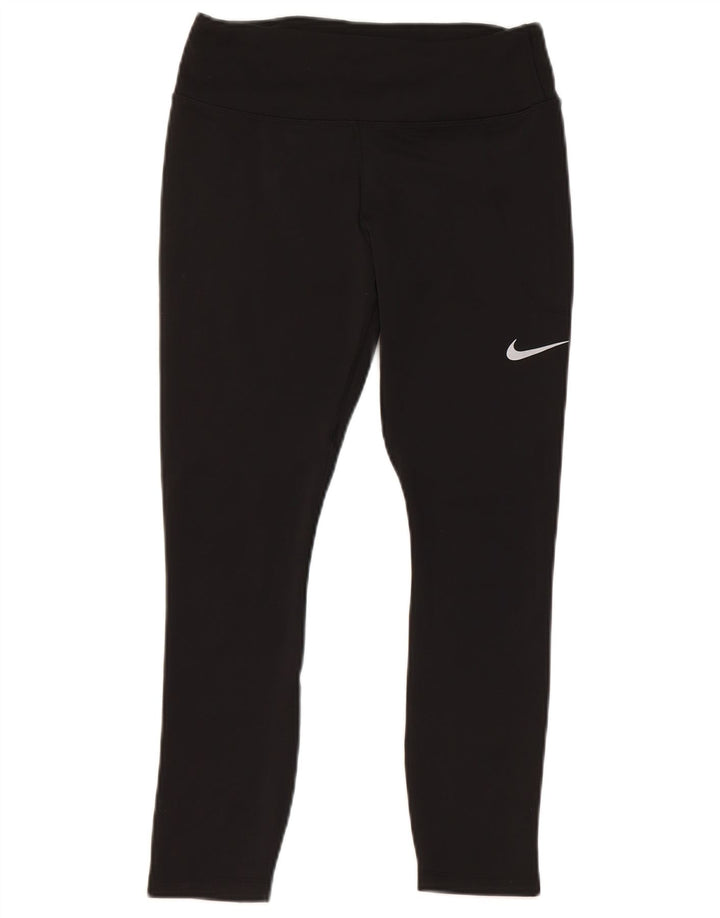 Nike Damen Dri Fit Crop Leggings UK 10 Small Schwarz Polyester