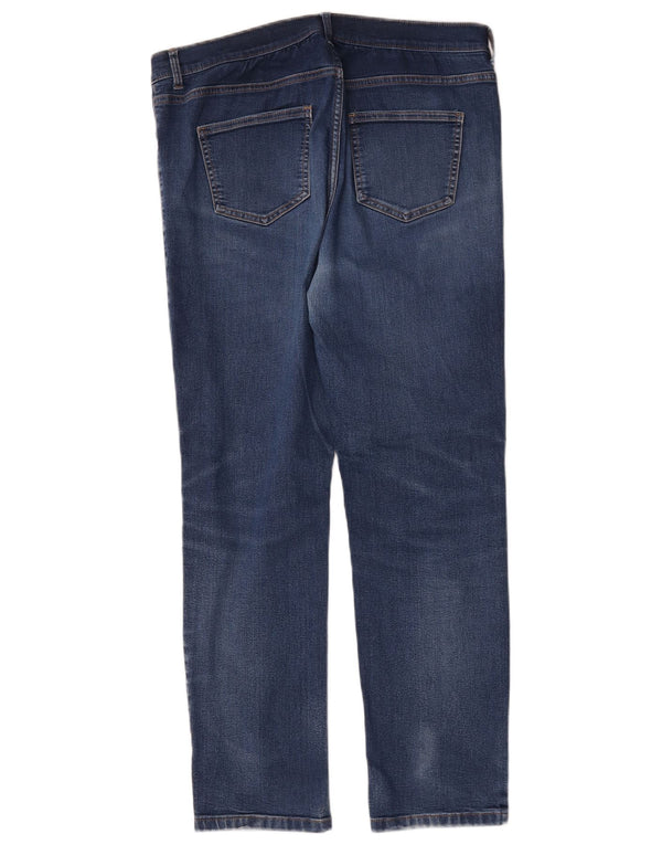 Marks & Spencer Damen Straight Jeans UK 16 Large W36 L29 Blaue Baumwolle