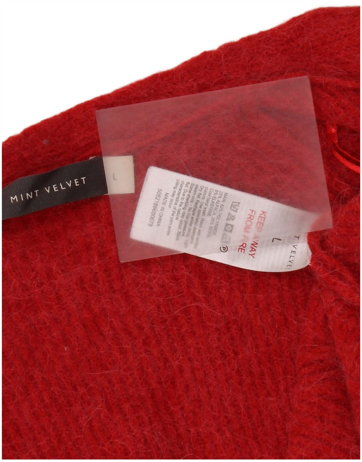 MINT VELVET Damen-Strickjacke in Übergröße, offen, Gr. 40, Größe L, Rot