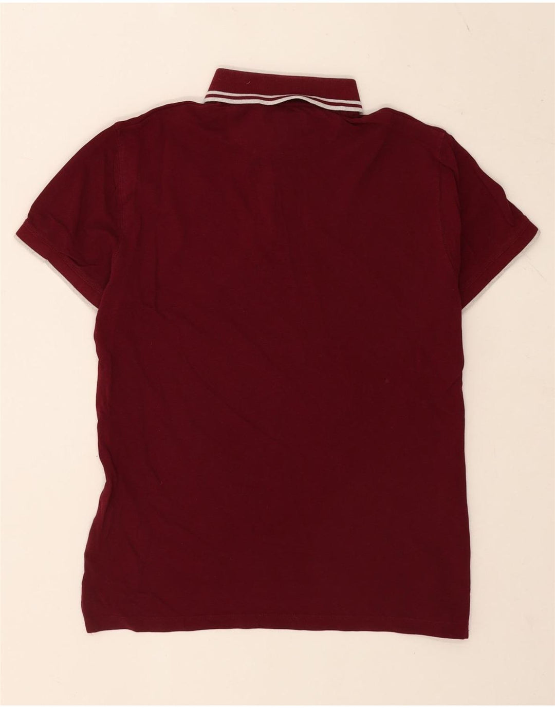 Massimo Dutti Herren-Poloshirt aus mittelblauer, gestreifter Baumwolle