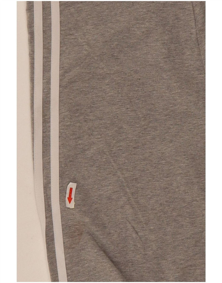 Adidas Damen Leggings UK 14 Mittelgrau gefleckte Baumwolle