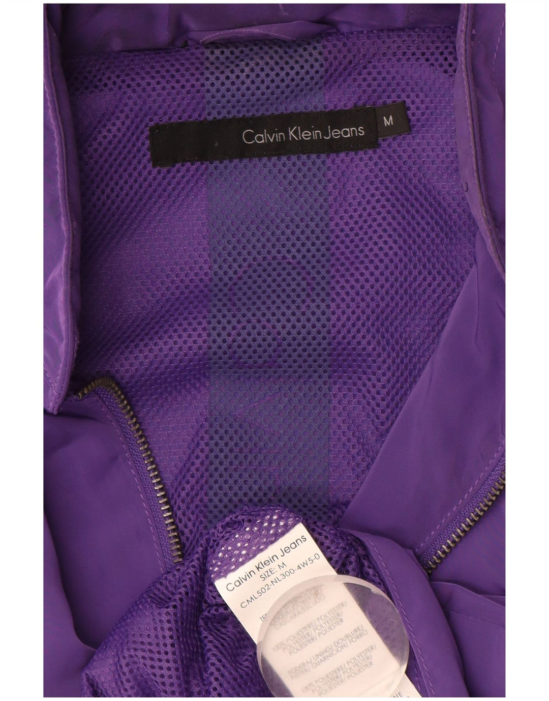 Calvin Klein Jeans Damen Bomberjacke mit Grafik, UK 14, Mittelviolett