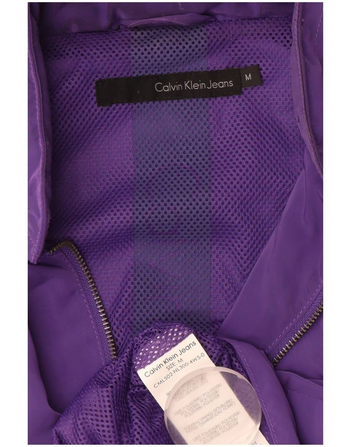 Calvin Klein Jeans Damen Bomberjacke mit Grafik, UK 14, Mittelviolett