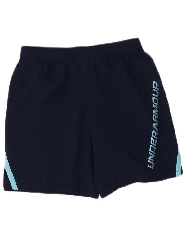 Under Armour Sportshorts für Jungen, 11–12 Jahre, groß, Marineblau, Farbblock