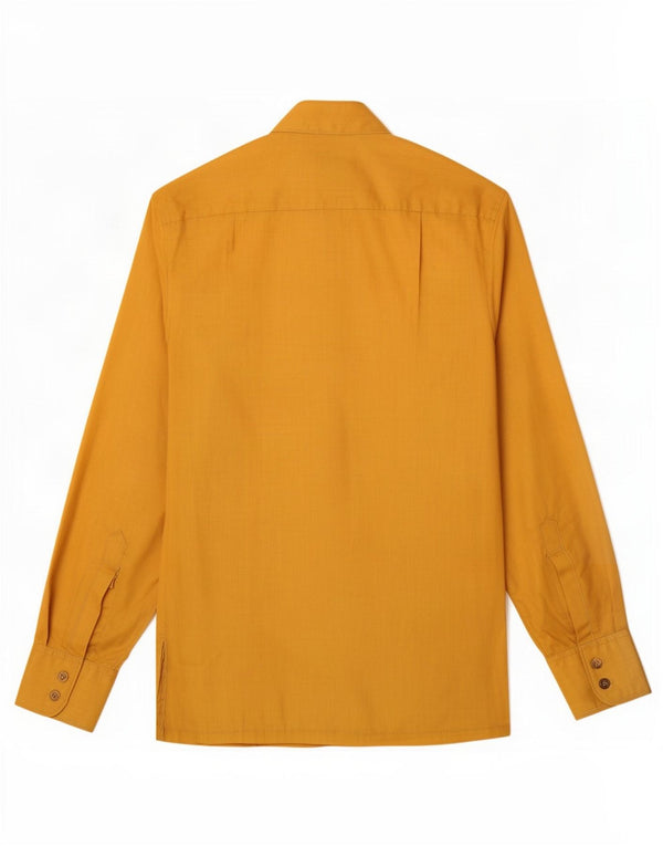 Vintage Womens Shirt UK 10 Small Yellow Polyester