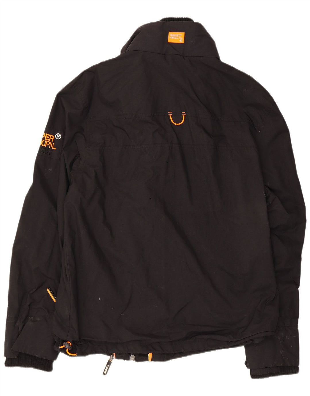 Superdry Engineered Regenjacke für Damen, UK 20 2XL, schwarzes Nylon