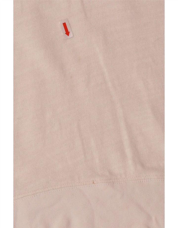 J. CREW Damen-Sweatshirt-Pullover in Übergröße, UK 10, Größe S, weiße Baumwolle