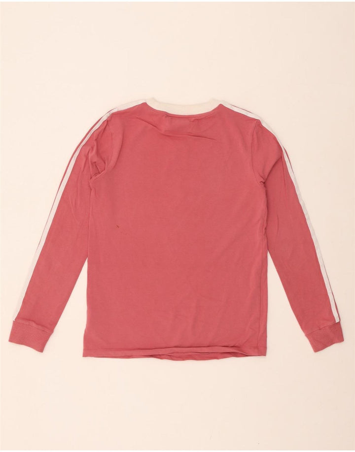 ADIDAS Damen Top Langarm UK 8 Small Rosa Baumwolle