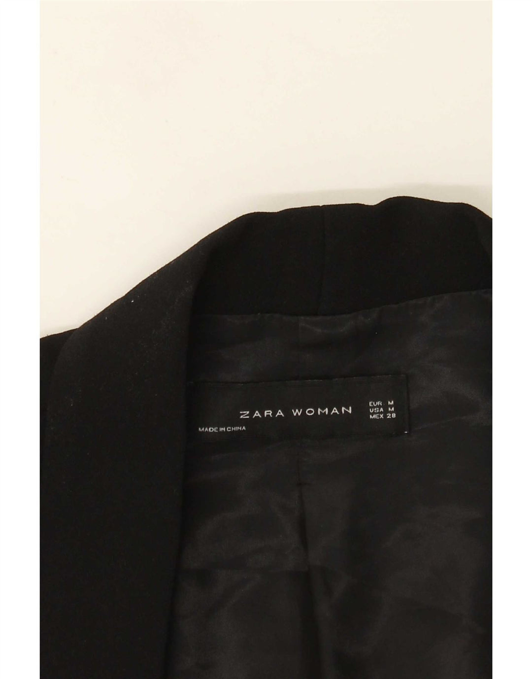 Zara Damen-Blazer mit 3/4-Ärmeln, offen, Gr. 14, mittelschwarz