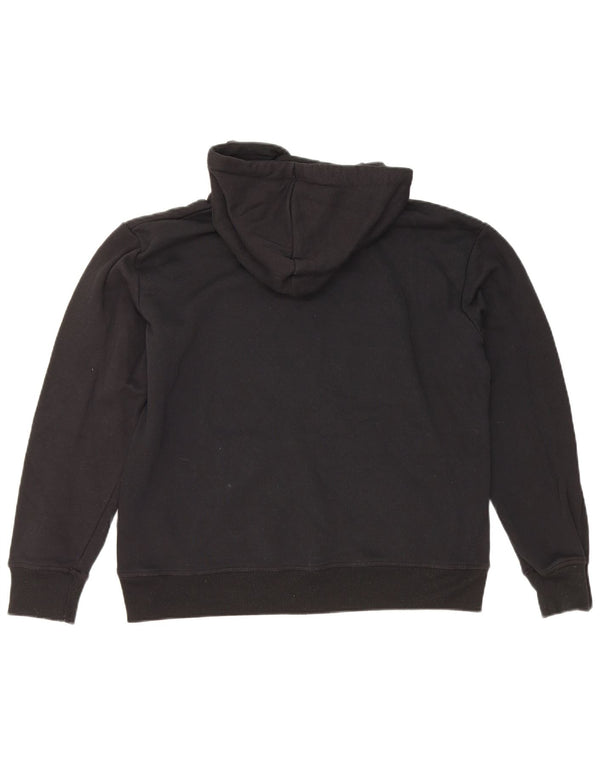 Umbro Womens Graphic Hoodie Pullover UK 14 Mittelschwarze Baumwolle