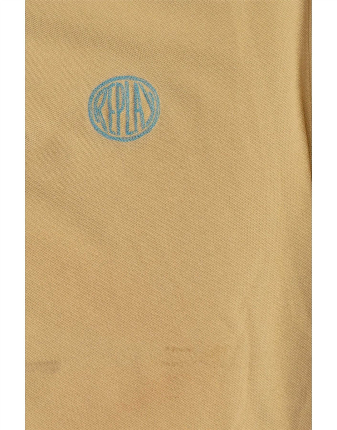 Replay Herren-Poloshirt, groß, gelbe Baumwolle